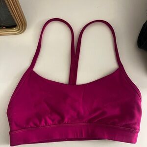 ripened raspberry lululemon flow y bra size 4